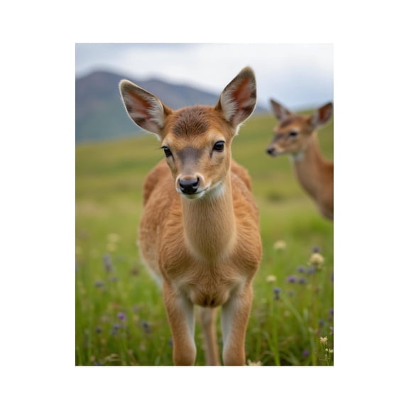 Paint by Numbers Kit for Adults, Young Deer Meadow Scene Paint by Numbers, Easy Paint by Numbers Kit for Adults Beginner, DIY Adult Paint by Number Kits on Canvas, Home Decor