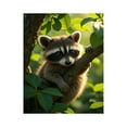 thumbnail image 1 of Paint by Numbers Kit for Adults, Young Raccoon In Sunlit Tree Paint by Numbers, Easy Paint by Numbers Kit for Adults Beginner, DIY Adult Paint by Number Kits on Canvas, 12x16in Home Decor, 1 of 7