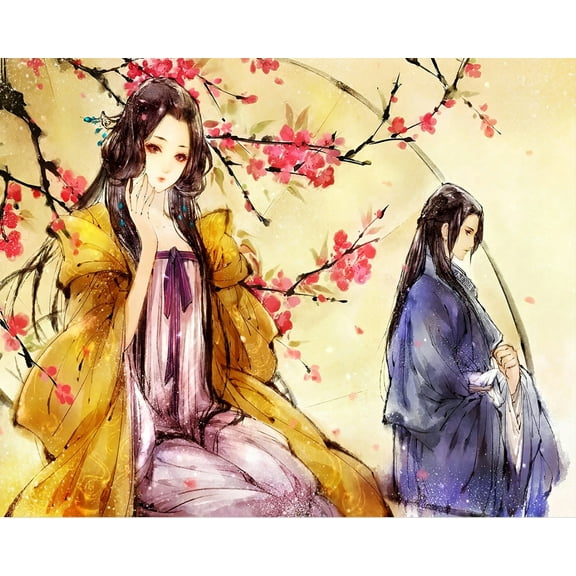 Paint by Numbers Kits for Adults-Anime Japanese Girl Kimono Geisha (123)- Beginners Digital Oil Paint by Number for Adults Easy Canvas for Home Wall Decoration and Gifts 16X20 inch-