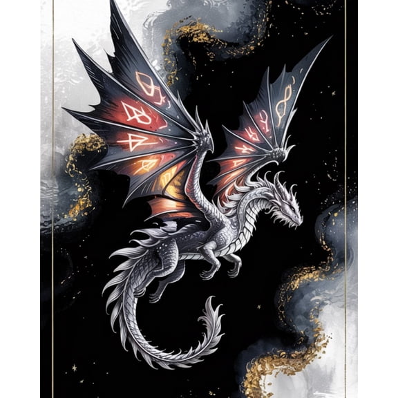 Paint by Numbers Kits for Adults -Dark Night Star Dragon- Beginners Digital Oil Paint by Number for Adults Easy Canvas for Home Wall Decoration and Gifts 16X20 inch-