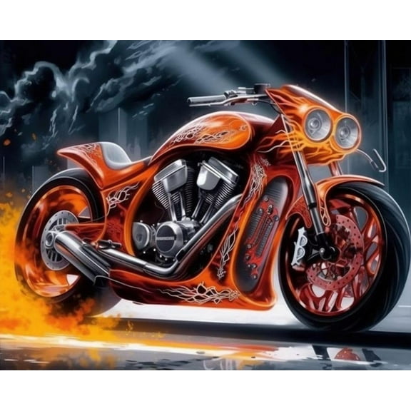 Paint by Numbers Kits for Adults -Motorcycle - Beginners Digital Oil Paint by Number for Adults Easy Canvas for Home Wall Decoration and Gifts 16X20 inch-