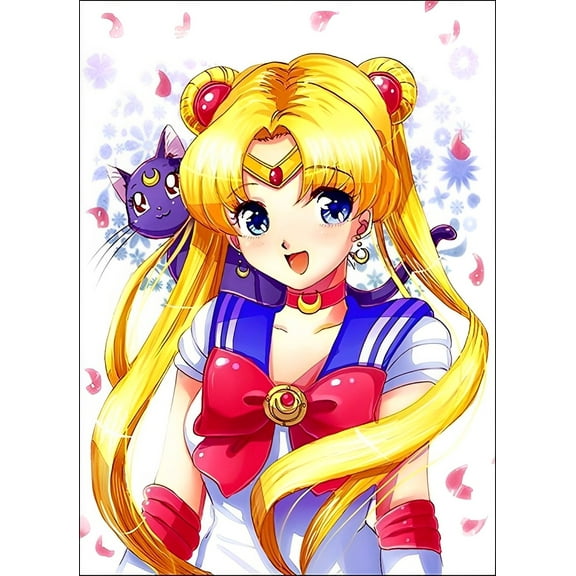 Paint by Numbers Kits for Adults -Sailor Moon (21) - Beginners Digital Oil Paint by Number for Adults Easy Canvas for Home Wall Decoration and Gifts 16X20 inch-