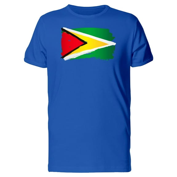 Paint Of The Flag Of Guyana T-Shirt Men -Image by Shutterstock, Male Medium