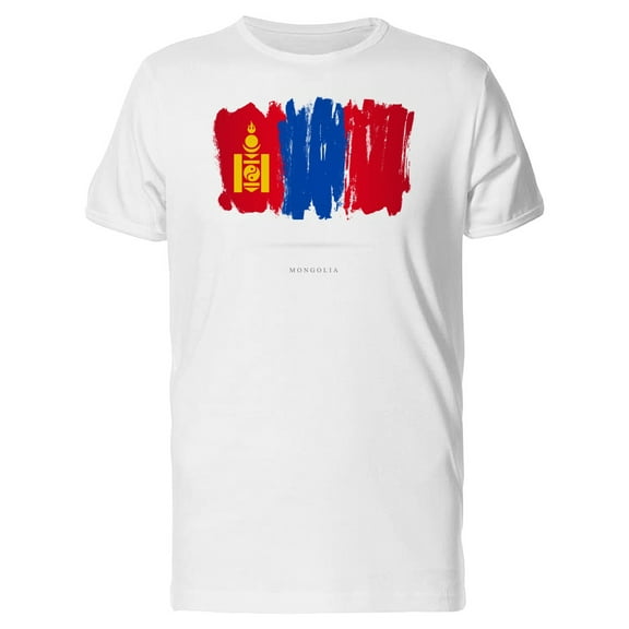 Paint Of The Flag Of Mongolia T-Shirt Men -Image by Shutterstock, Male x-Large