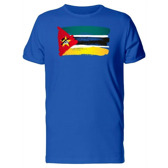 Paint Of The Flag Of Mozambique T-Shirt Men -Image by Shutterstock, Male 3X-Large