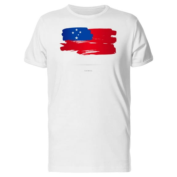 Paint Of The Flag Of Samoa T-Shirt Men -Image by Shutterstock, Male 4X-Large