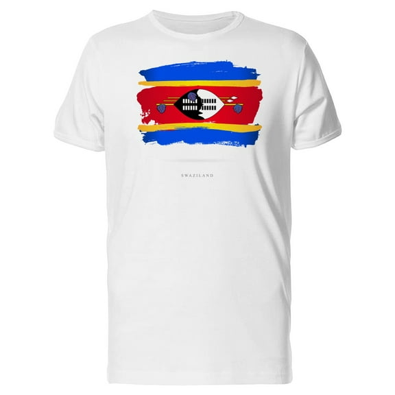 Paint Of The Flag Of Swaziland T-Shirt Men -Image by Shutterstock, Male x-Large