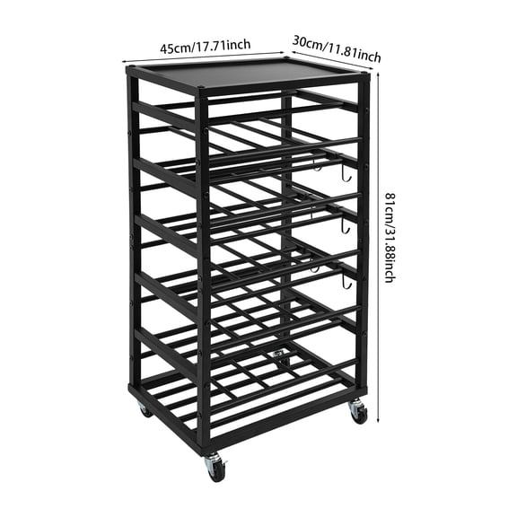 Paint Organizer Storage Rack Paints Storage Cart Rolling Paint Bottle Organizer 45*30*81cm