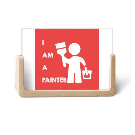 Paint Painter Painting Job Photo Wooden Photo Frame Tabletop Display