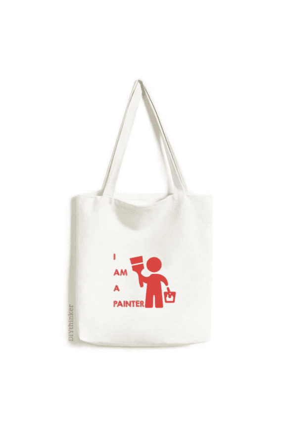 Paint Painter Painting Job Tote Canvas Bag Shopping Satchel Casual Handbag