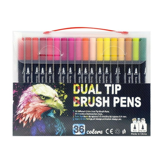 Paint Pens Acrylic Paint Markers Double Line Pen Color Hand Account Pen Dream Metal Pen Hand-painted 36 Color Highlighter Marker Pen 3ml for Coloring,Calligraphy and Drawing