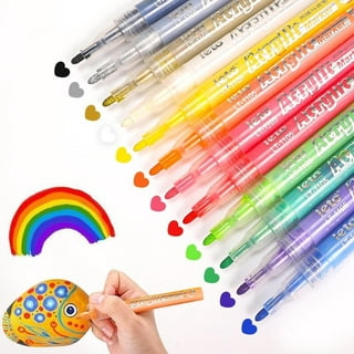 Abanopi 100 Bright Colors Dual Brush Pens Set 0.4mm Fineliner