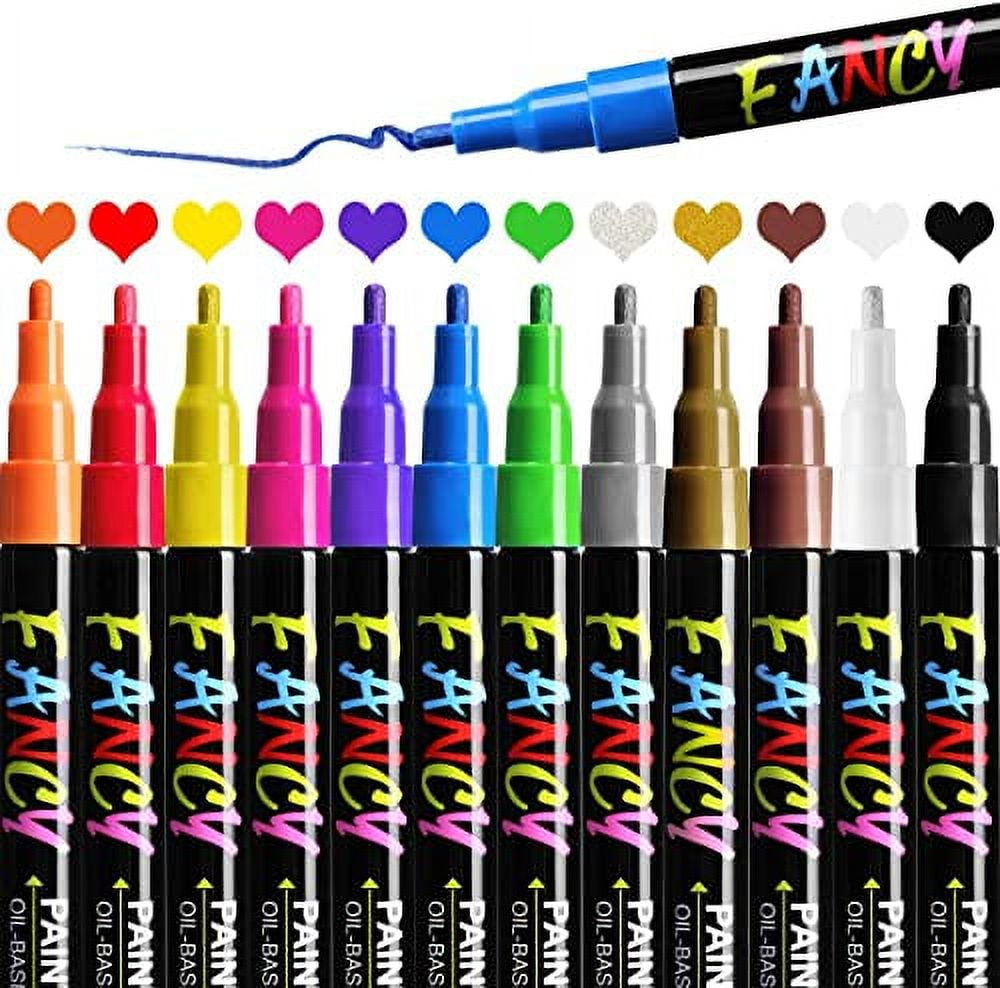 Acrylic Paint Pens, Emooqi 12 Colors Acrylic Paint Pens Markers