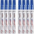 thumbnail image 1 of Paint Pens Paint Markers - Blue Permanent Markers 8 Pack, Oil Based Waterproof Quick Dry Medium Tip Marker Pen for Metal, Wood, Fabric, Plastic, Rock, Stone, Mugs, Canvas, Glass,, 1 of 7