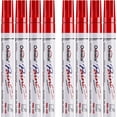 thumbnail image 1 of Paint Pens Paint Markers - Red Permanent Markers 8 Pack, Oil Based Waterproof Quick Dry Medium Tip Marker Pen for Metal, Wood, Fabric, Plastic, Rock, Stone, Mugs, Canvas, Glass,, 1 of 7