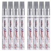 Paint Pens Paint Markers - Silver Permanent Markers 8 Pack, Oil Based Waterproof Quick Dry Medium Tip Marker Pen for Metal, Wood, Fabric, Plastic, Rock, Stone, Mugs, Canvas, Glass,