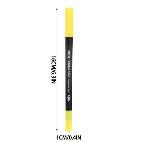 Paint Pens Watercolor Brush Pens Double Line Marker Pens Double Line Pen for Art Color Hand Account Pen Dream Metal Pen Hand-painted 12 Color Highlighter Marker Pen 2ml for Home Office