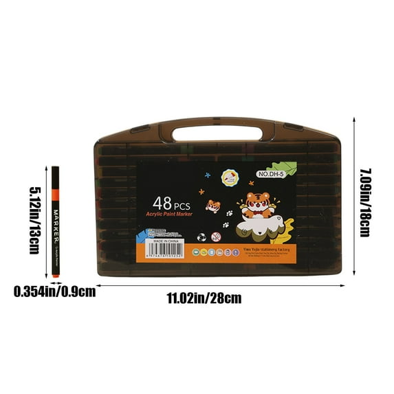 Paint Pens Watercolor Pens For Watercolor Effects And Calligraphy Flexible Nylon Brush Tips 1.5ml Capacity Paint Markers for Artists,and Beginners For Drawing Journaling And Gift 24pcs