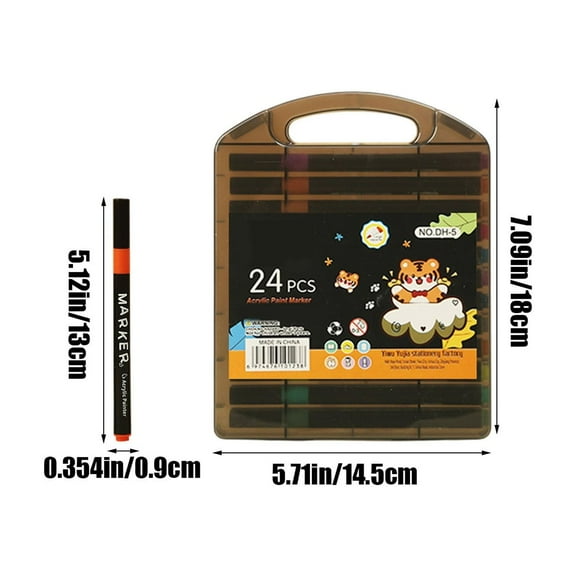 Paint Pens Watercolor Pens For Watercolor Effects And Calligraphy Flexible Nylon Brush Tips 1.5ml Capacity Paint Markers for Artists,and Beginners For Drawing Journaling And Gift 24pcs