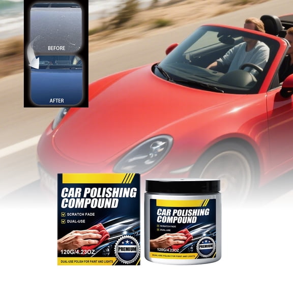 Paint Polishing Paste For Automotive Surfaces, Headlight Gloss Renovation Care Cream, Multi-Purpose Formula For Paint And Lamp Refurbishment