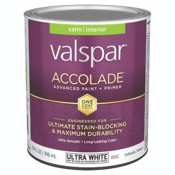 Paint & Primer Interior Satin Paint, Ultra White