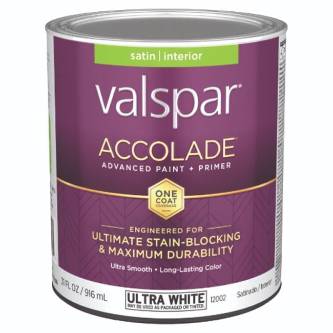 Paint & Primer Interior Satin Paint, Ultra White