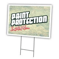 Paint Protection 18" X 24" Yard Sign & Stake | Advertise Your Business | Stake Included Image On Front Only | Made in The USA