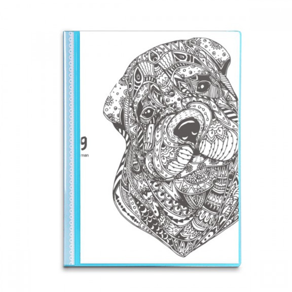 Paint Puppy Friend Company Book Sheet Protectors Portfolio Binder Folder