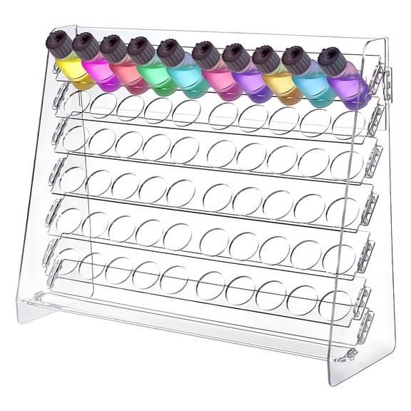 Paint Rack Organizer 60 Holes Acrylic Storage Stand With 6 Tier Stands Display Craft Holder Risers for Miniature Paints Hole: 1.27 Inch
