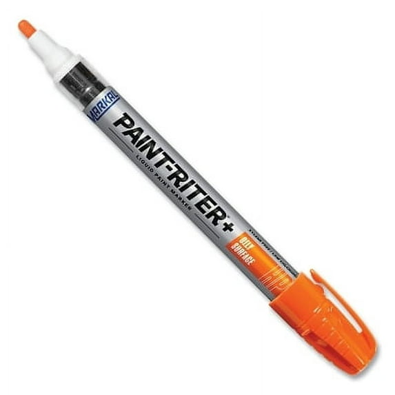 Paint-Riter+ Oily Surface Paint Marker, Black, 1/8 in Tip, Medium | Bundle of 2 Packs