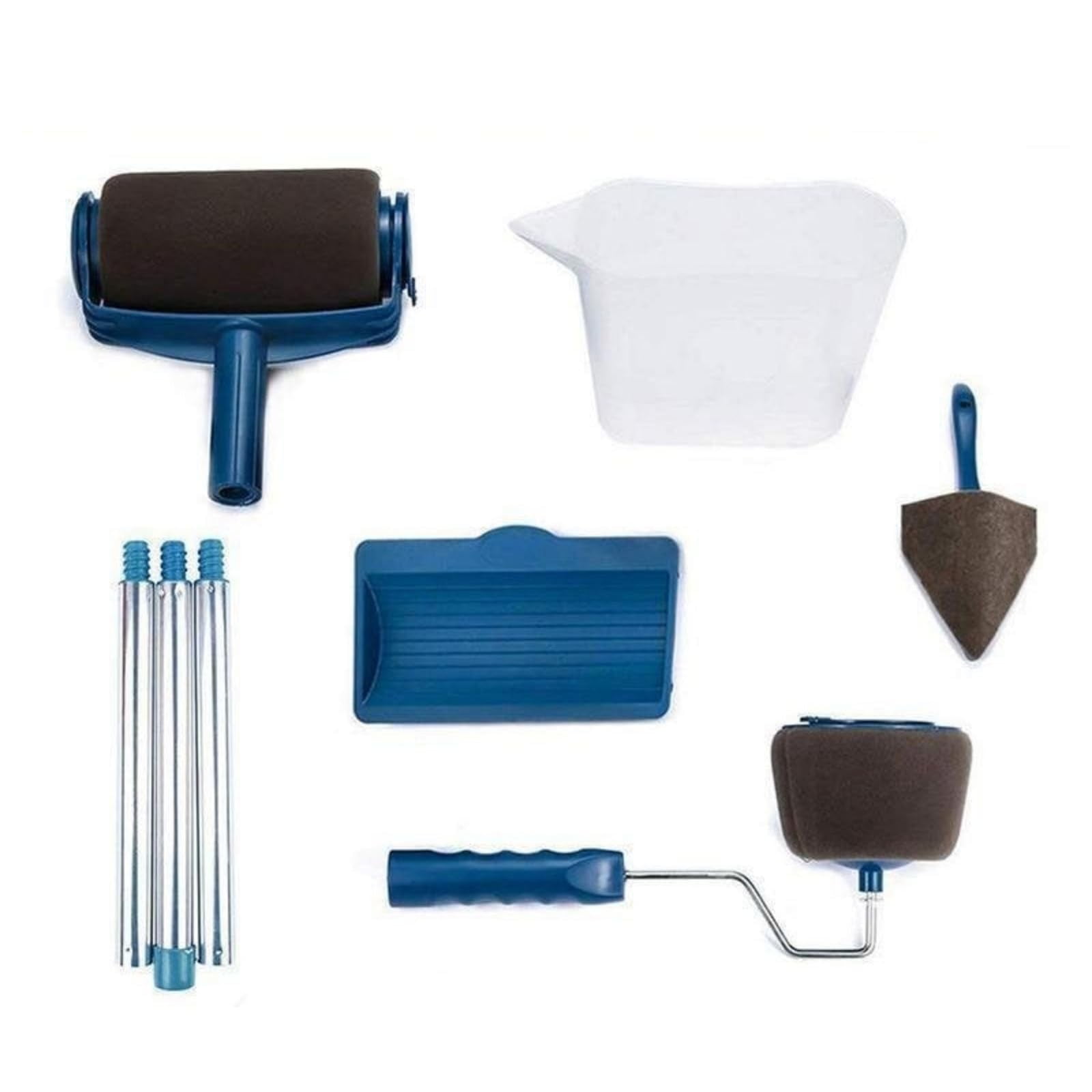 Paint Roller Kit 8 Piece Set Including Paint Roller Brush Quick
