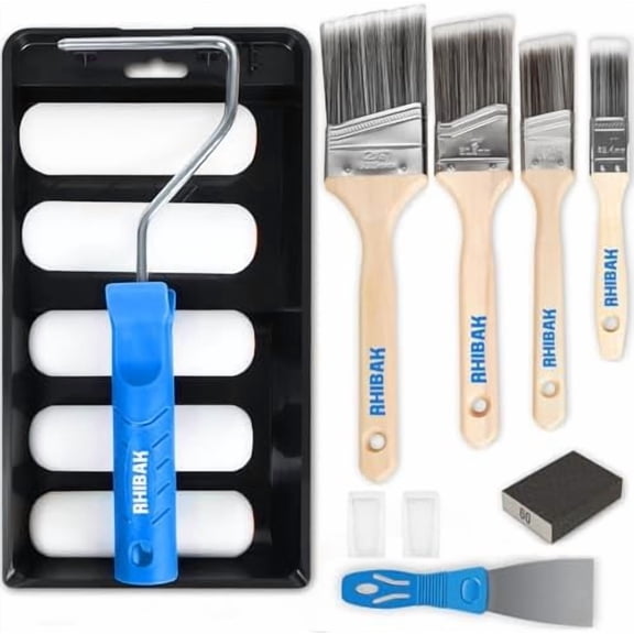 Paint Roller Kit, Paint Brushes and 4 Inch Foam Small Paint Roller Set, All in One Paint Tools for Professional or Home Owners for Professional Painting Results$$Tools & Hardware Other