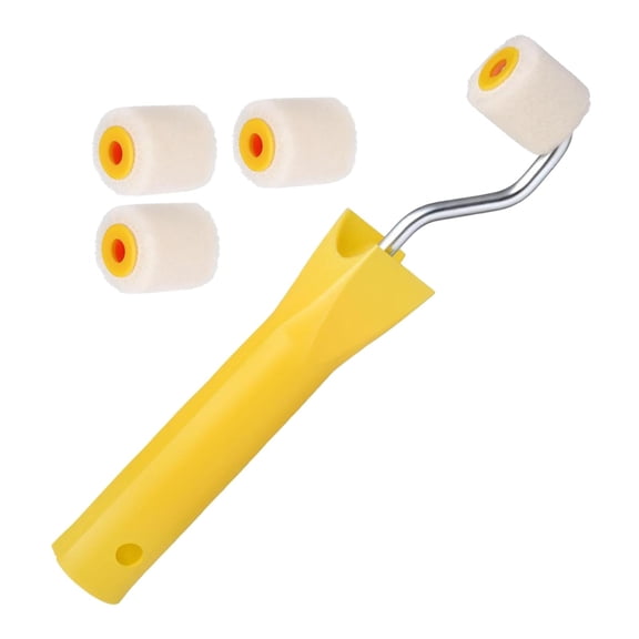 Paint Roller Set Small Paint Roller Compactor 2.6cm Blended Fiber Brush Head for Cabinets Doors Trim Detailing Projects