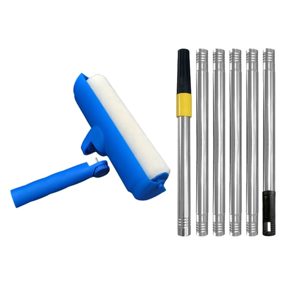 Paint Roller with Adjustable Shield Lightweight Plastic Construction Prevents Drips Splatters Indoor Outdoor Use
