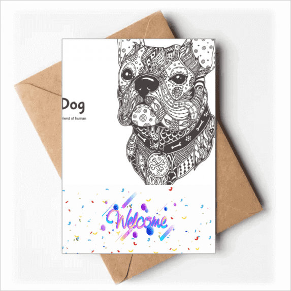 Paint Run Dog Friend Company Welcome Back Greeting Cards Envelopes Blank