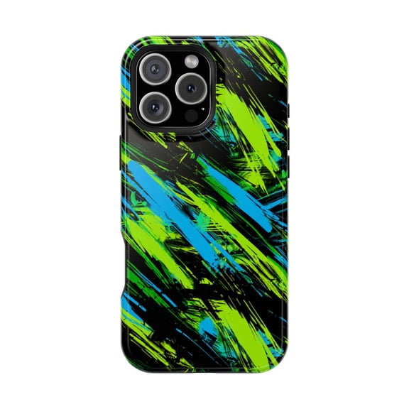 Paint Rush Tough Phone Case, Colorful Abstract Dual Layer Shockproof Cover Compatible with iphone 13