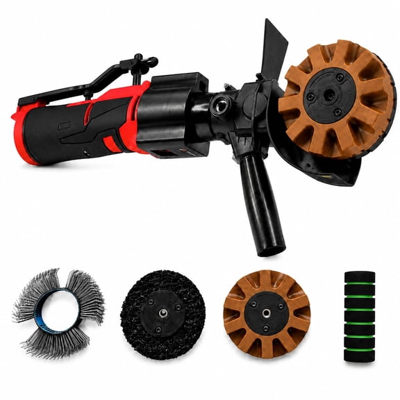 Paint and Rust Remover, NAILMATEWL 3-in-1 Cordless Brushless Tool Only,4 in steel wire, nylon, rubber eraser wheels; 3500RPM 0.7HP; decals, oxidation, adhesive; 12V/18V Li-ion battery not included