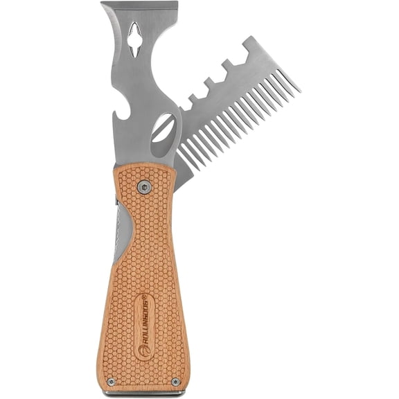 Paint Scraper Tool - Folding Painters Tool with Beech Wooden Handle Includes Roller and Brush Cleaner, Nail Puller, Putty Knife Scraper