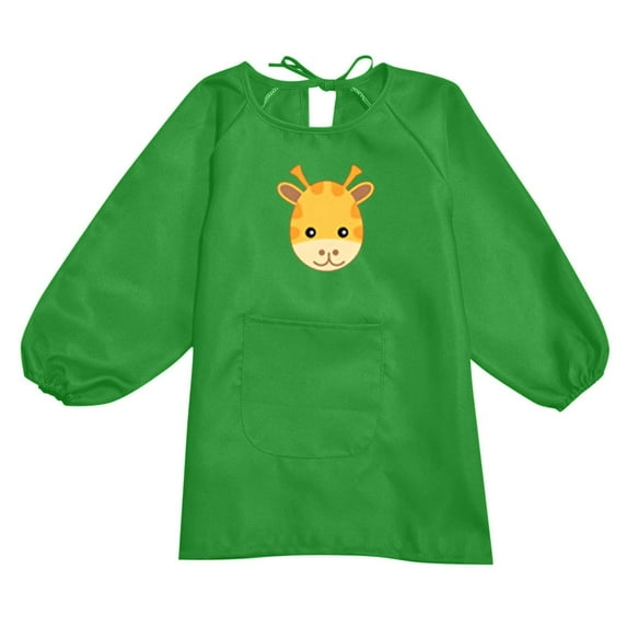 Paint Shirts for Kids 7 to 12 Clearance Kid Art Smock Apron With Pocket For Children Artist Painting Aprons Smocks With Long Sleeve Z2-Light Green, 120