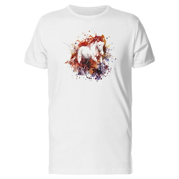 Paint Splash Horse T-Shirt Men -Image by Shutterstock, Male Small