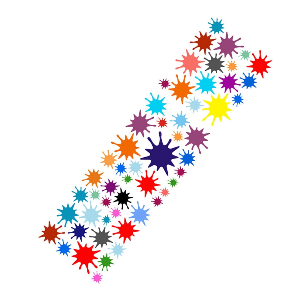 Paint Splatter Wall Decal Adhesive Stickers Kid Room Decor Peel and Cute PVC Decals Colorful Ink