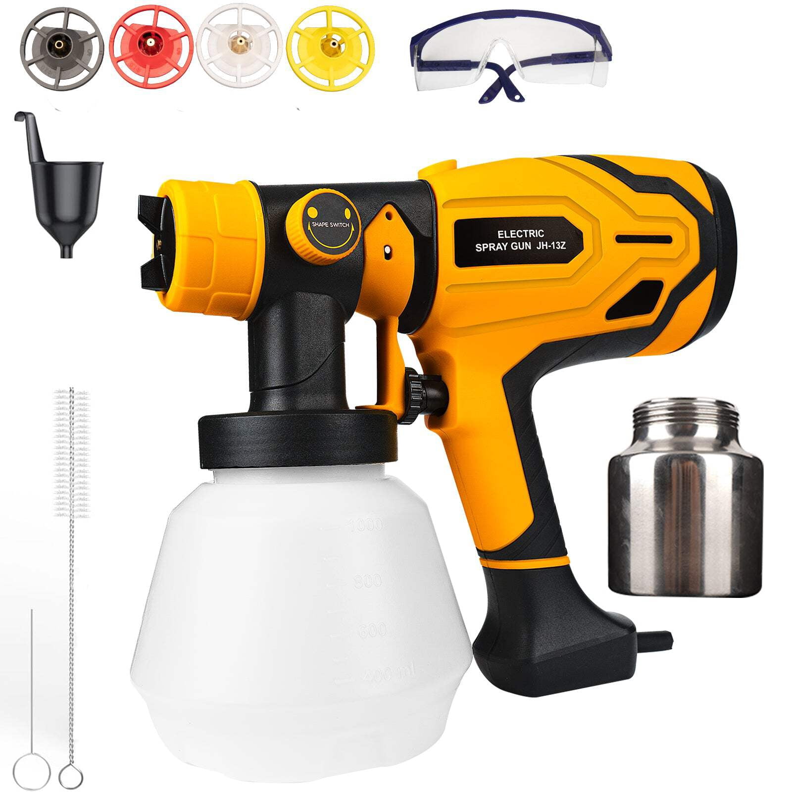 DEKOPRO 1000W HVLP Paint Sprayer - 1200ml Capacity With 4 Nozzles For Home Projects