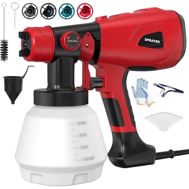 Paint Sprayer 1000W High Power Electric Spray Paint Gun with Adjustable