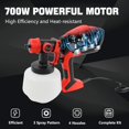 Paint Sprayer, 700W Hvlp Electric Paint Gun, With 4 Nozzles & 3