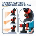 Paint Sprayer, 700W Hvlp Electric Spray Gun, 8 Copper Nozzles & 3