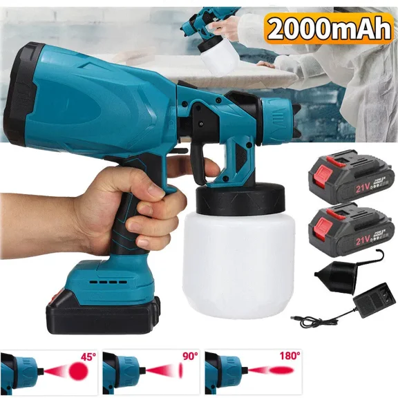 Paint Sprayer, 800W HVLP Electric Paint Gun for Home Interior and Exterior, Furniture, Fence, Walls, DIY Works, Ceiling