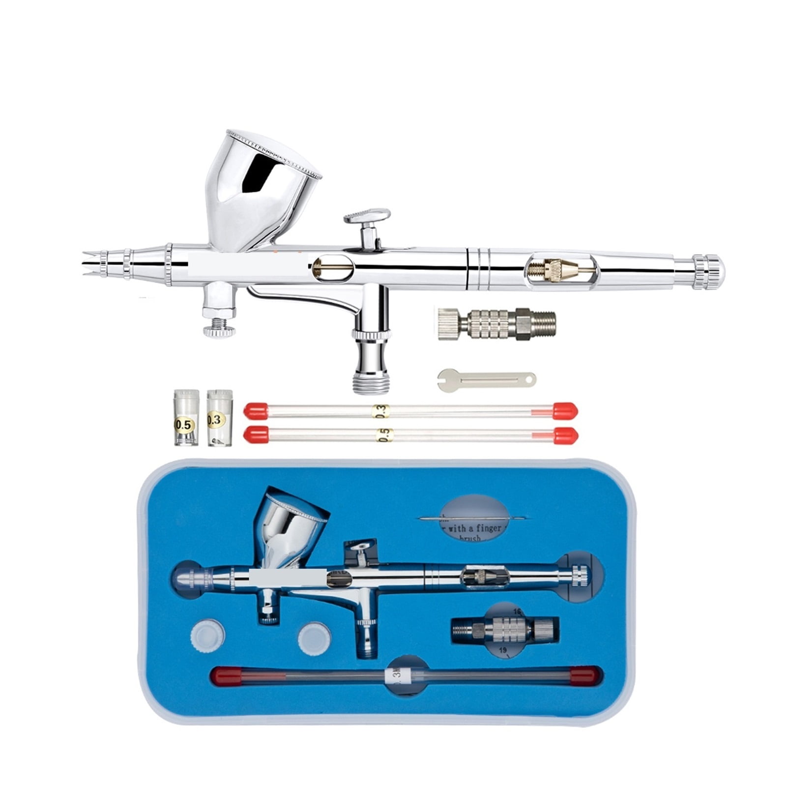 Paint Sprayer NT-180T/NT-130T Dual-Action Spray Gun 0.2/0.3/0.5mm 9cc/7cc Feed Airbrush Kit Set For Art Craft Model Body Nail ,Versatile applications
