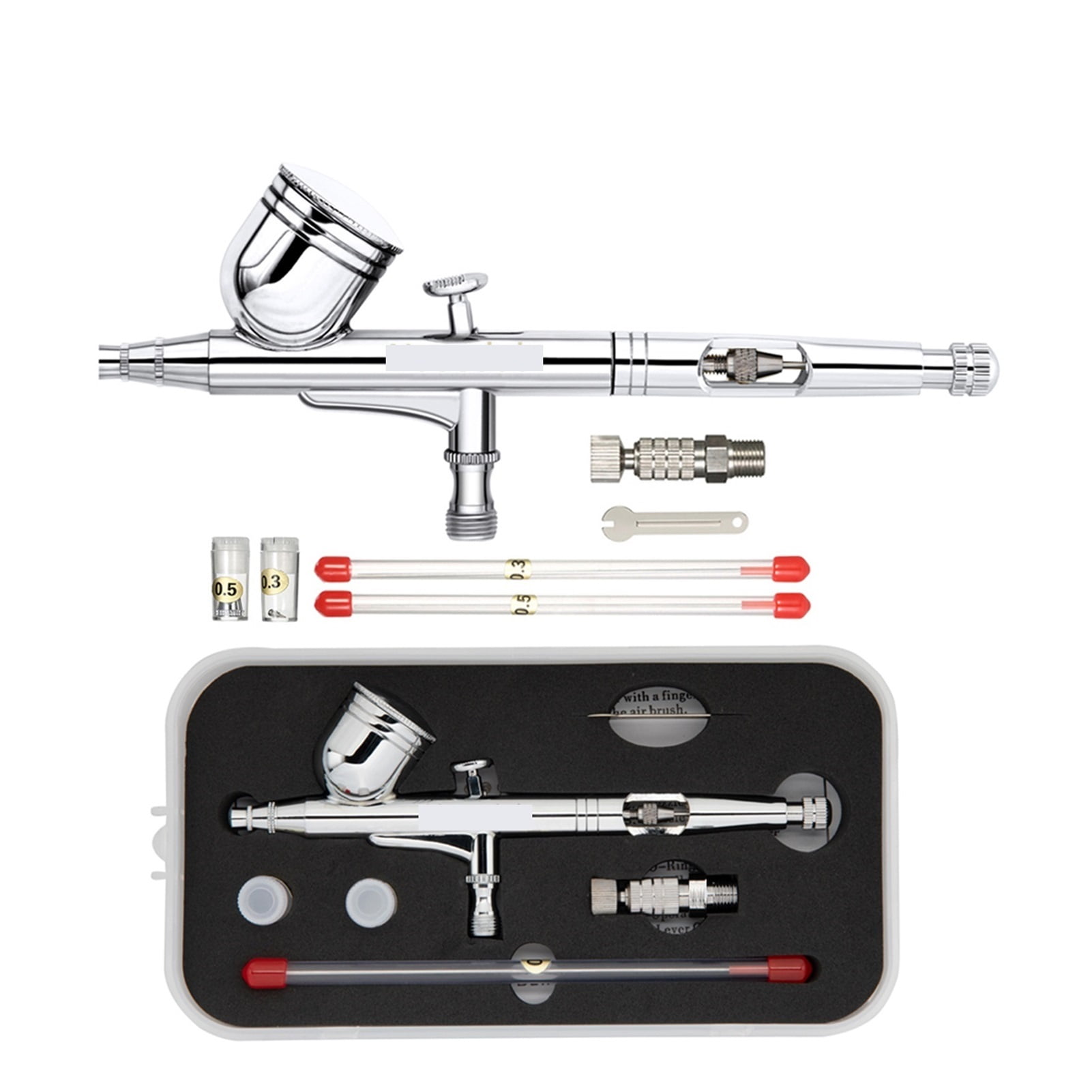 Paint Sprayer NT-180T/NT-130T Dual-Action Spray Gun 0.2/0.3/0.5mm 9cc/7cc Feed Airbrush Kit Set For Art Craft Model Body Nail ,Versatile applications