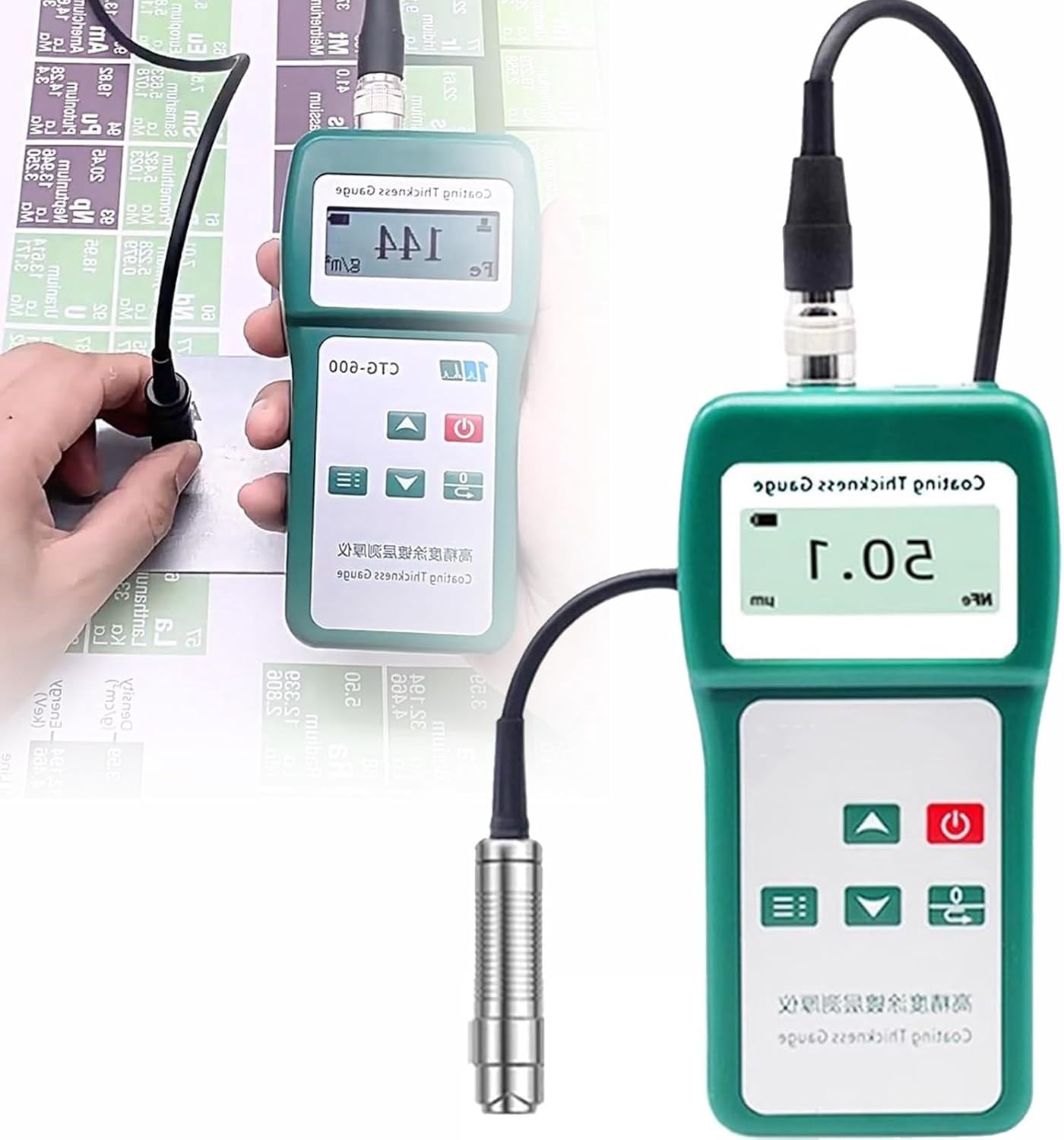 Measuring Um Paint Thickness Gauge Measuring Range 0-1500 Um For Cars | Digital ...