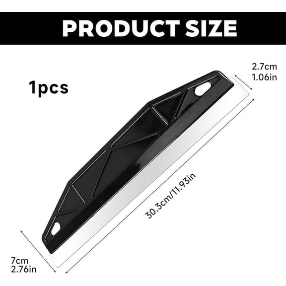 HAUTLLAIF 12" Paint Trim Guard, Stainless Steel Paint Shield for Cutting in, Painters Tape Alternative, Straight Edge Painter Tool for Baseboards Ceilings Wallpaper Scraper